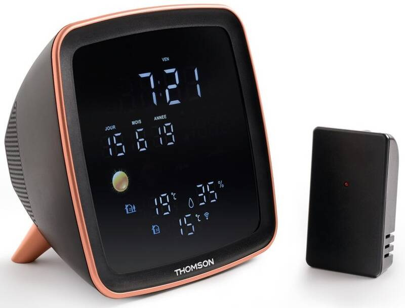 Radiobudík Thomson CT500BT / 5,5 V / Bluetooth / FM rádio / meteostanice / černá/oranžová Varianta: ivi1