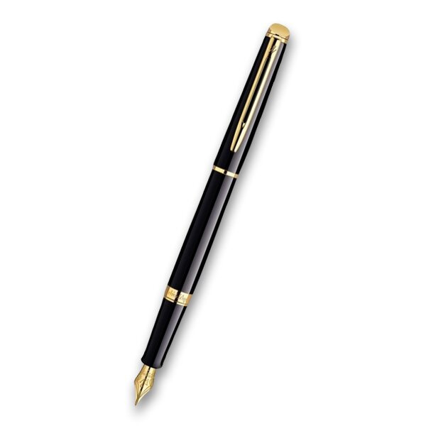 Plnicí pero Waterman Hémisphère Black Lacquer GT hrot M