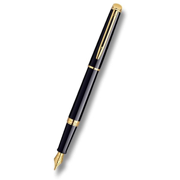 Plnicí pero Waterman Hémisphère Black Lacquer GT hrot M