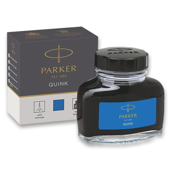 Lahvičkový inkoust Parker modrý washable Parker