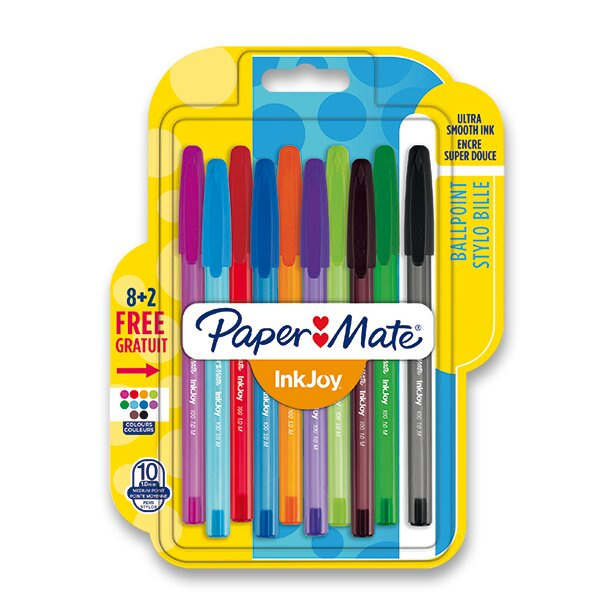 Kuličková tužka PaperMate InkJoy 100 sada 10 barev PaperMate