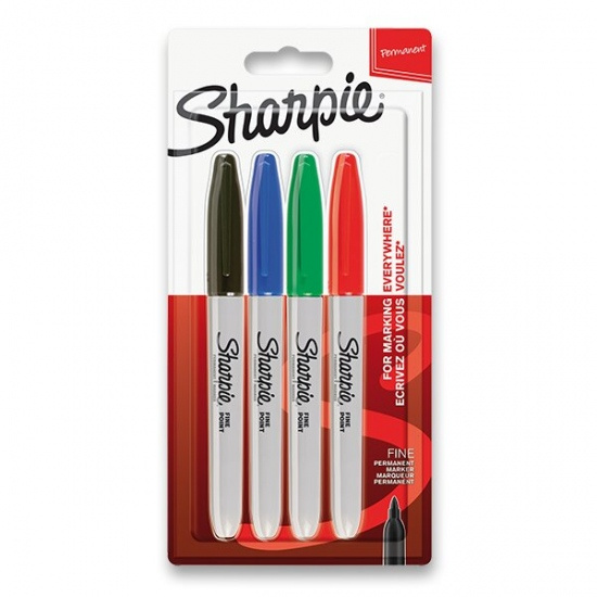 Permanentní popisovač Sharpie Fine sada 4 barev Sharpie