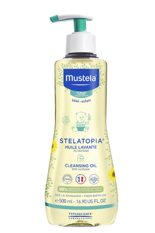Mustela Bébé Stelatopia dětský olej do koupele i na tělo pro atopickou pokožku 500 ml