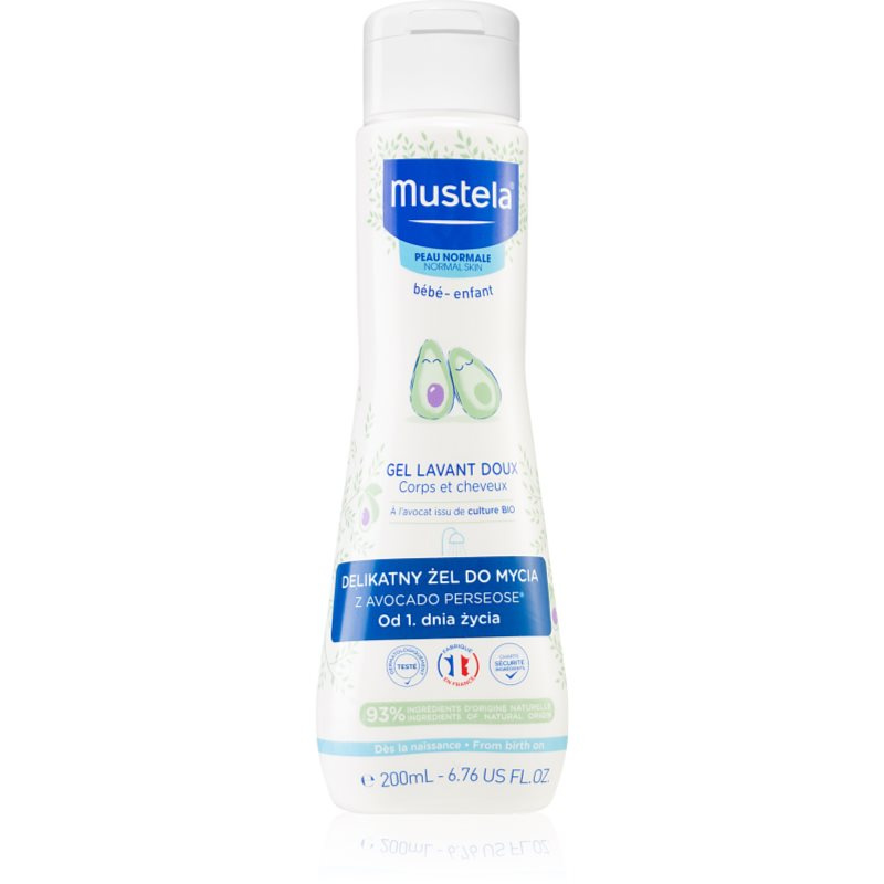 Mustela Bébé Bain tělový a vlasový mycí gel pro děti 200 ml