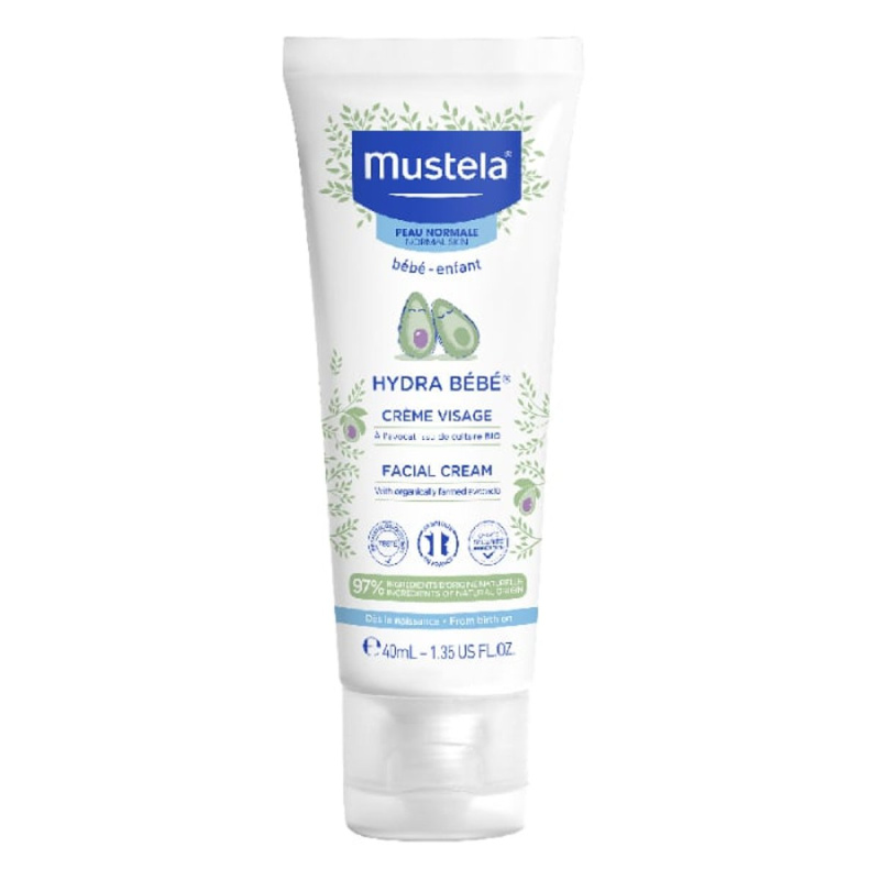 Mustela Bébé Hydra Bébé hydratační krém na obličej pro děti od narození 40 ml