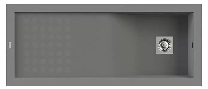 Vestavný granitový dřez Carea Vague / 118 x 50 cm / CAREAgranit® / 2 otvory pro baterii / odolnost do 300 °C / betonově šedá Varianta: ivi1