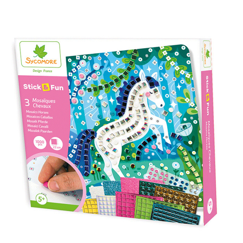Kreativní mozaiková sada s koníky