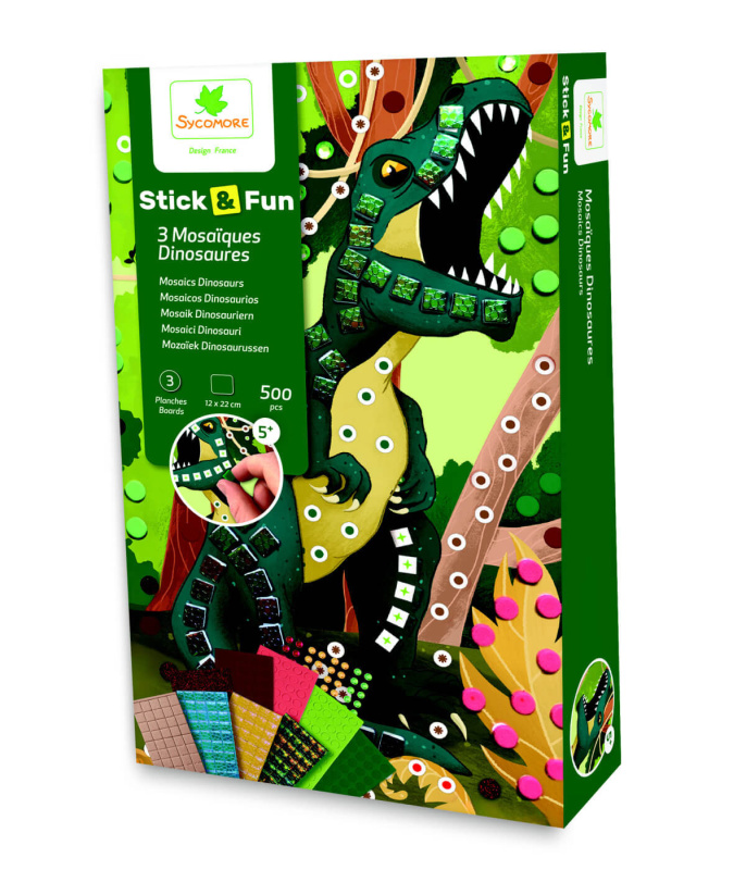 D´arpeje STICK&FUN mozaika 3x Dinosauři