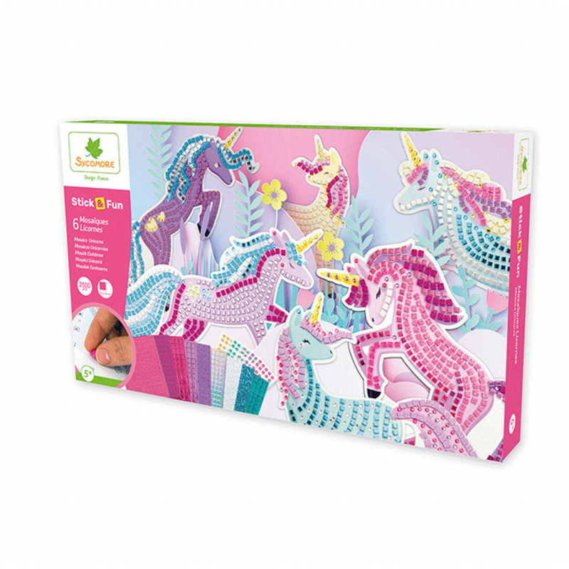 Stick & Fun velká kreativní sada mozaika jednorožci
