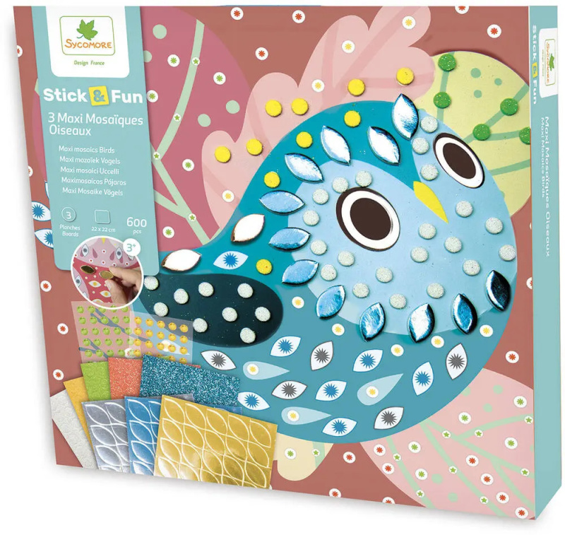 Stick & Fun mozaika Ptáci