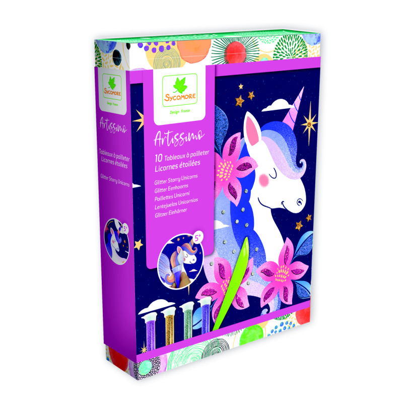 Artissimo - Třpytkové pískování Jednorožci v noci