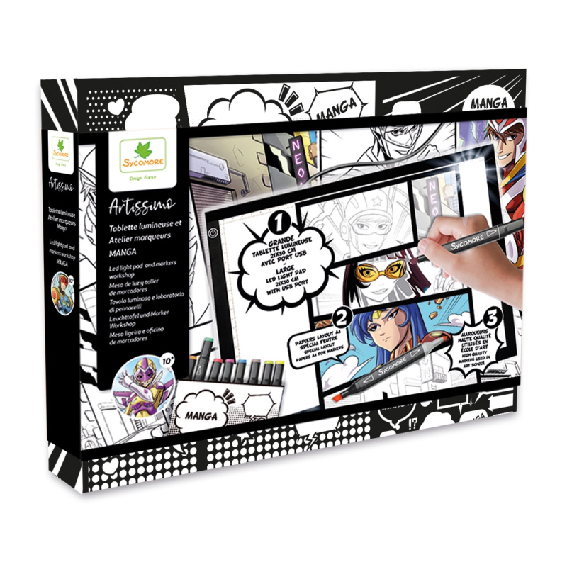 Artissimo - Kreativní sada Manga se světelným tabletem
