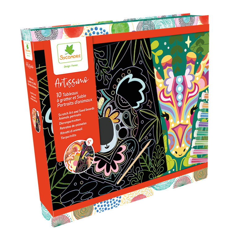 Kreativní Sada Artissimo XXL - Vyškrabávání a Pískování Zvířecí Portréty