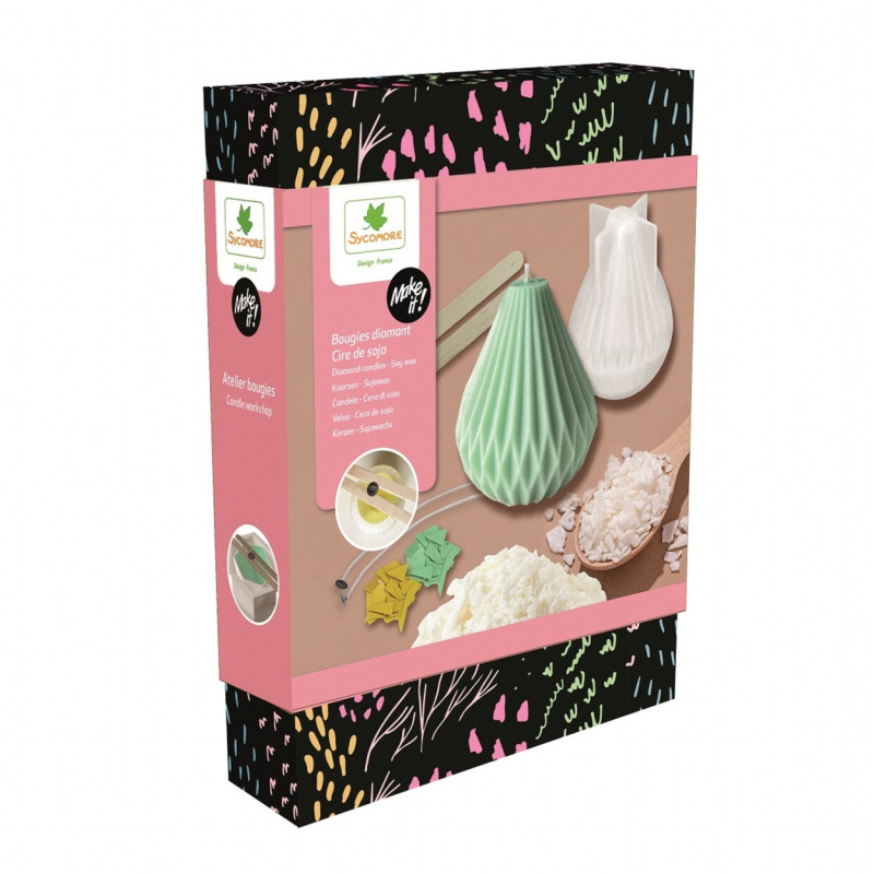 Make it! - Svíčky ze sójového vosku Diamanty