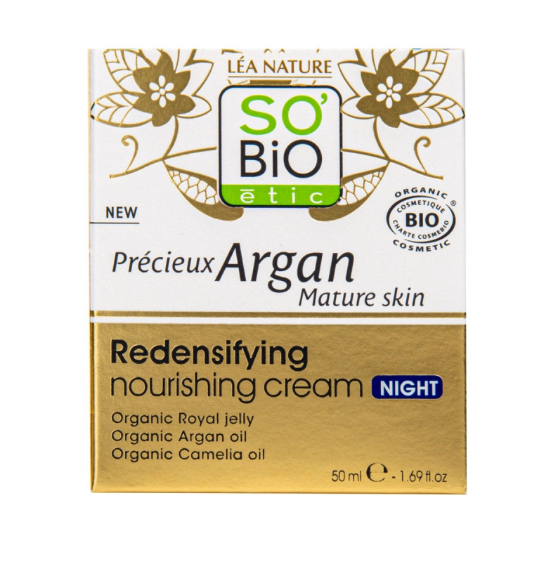 SO’BiO étic Anti-age Précieux Argan Noční výživný krém BIO 50 ml