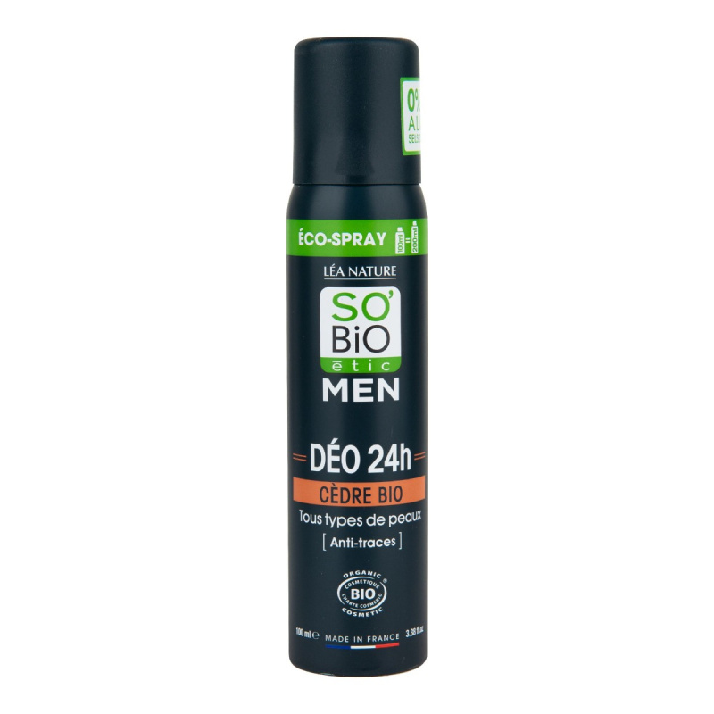 SO’BiO étic Men 24h Přírodní deodorant ECO sprej 24h Cedr BIO 100 ml
