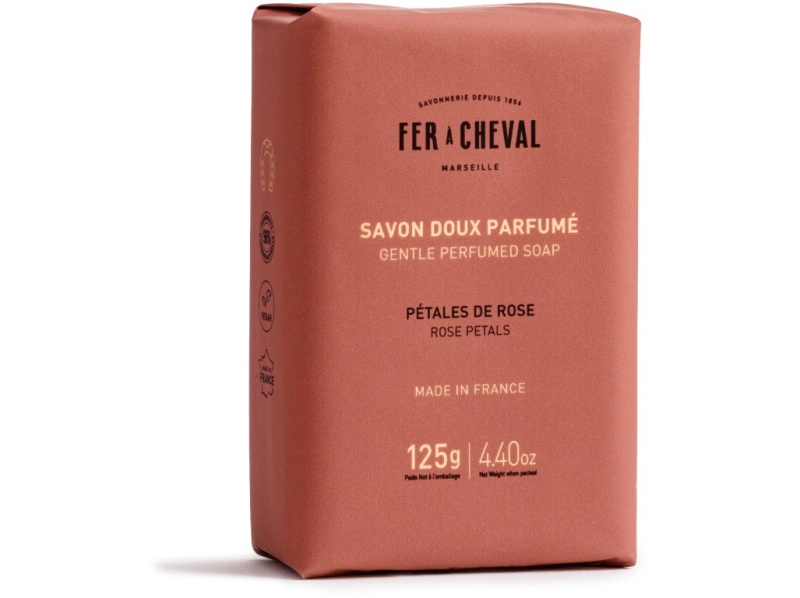 Marseillské jemné mýdlo s vůní Růžové okvětní lístky 125 g
