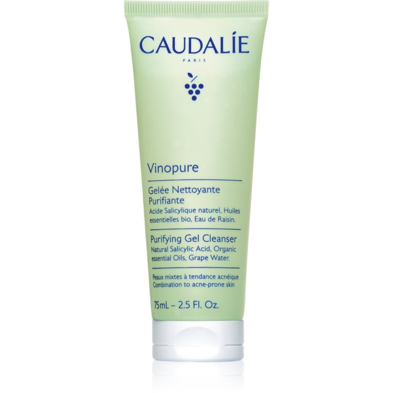 Caudalie Vinopure Purifying Gel Cleanser hluboce čisticí gel pro mastnou a problematickou pleť 75 ml