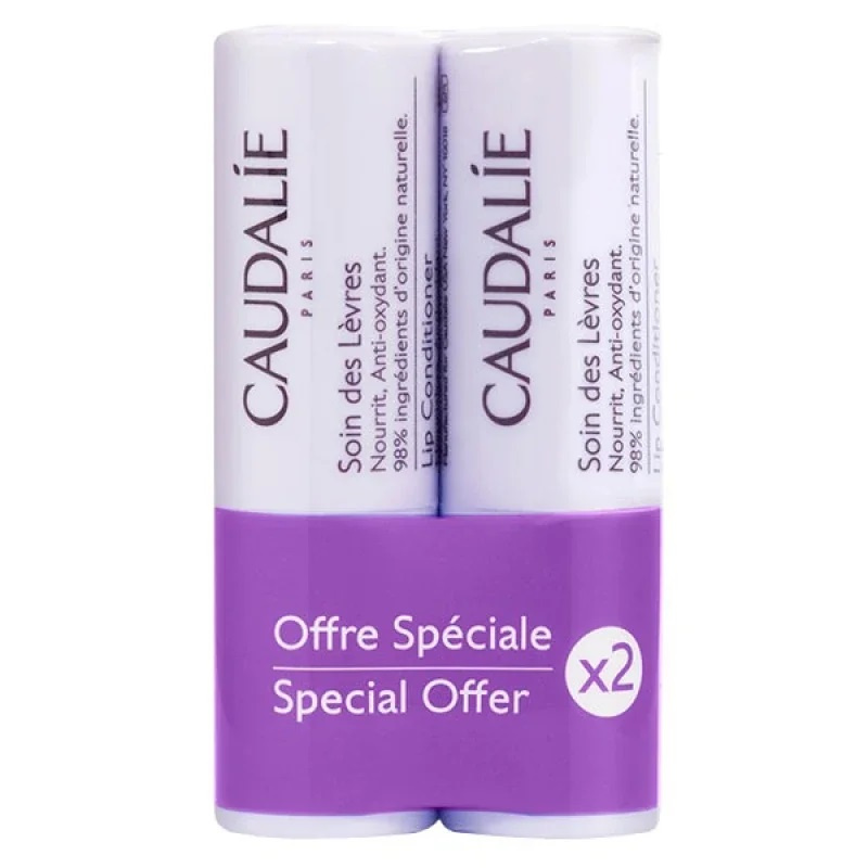 Caudalie Lip Care hydratační balzám na rty 2x4,5 g