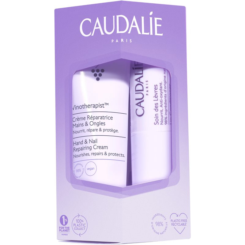 Caudalie Vinotherapist Hand & Lip Duo dárková sada s hydratačním účinkem 2 ks