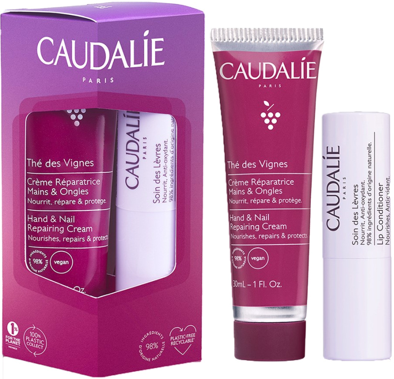 Caudalie Thé Des Vignes Hand & Lip Duo dárková sada pro výživu a hydrataci