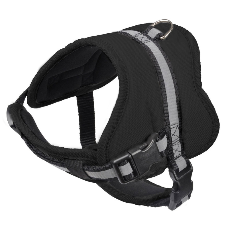 Love Story Postroj pro psa, nastavitelný, 33-45 cm, černý černá