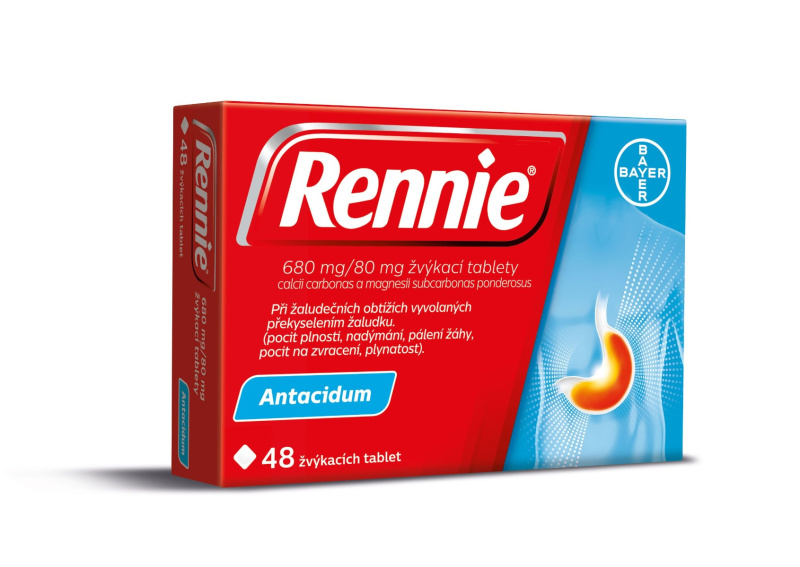 RENNIE 680MG/80MG žvýkací tableta 48