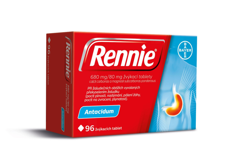 RENNIE 680MG/80MG žvýkací tableta 96