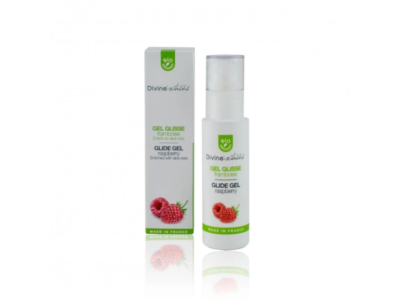 Divinextases Bio hydratační lubrikační gel s vůní malin, 100ml