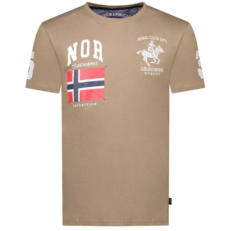 Geografické Norsko Jequestre 254 M SY1305H/GN-Taupe tričko L