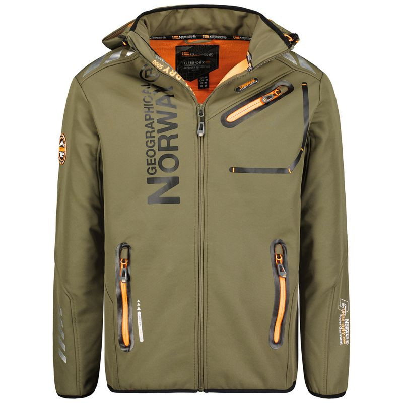 Geographical Norway Softshellová bunda Royaute DB 068 M WY1996H/GN-Kaki / Orange pánské XL