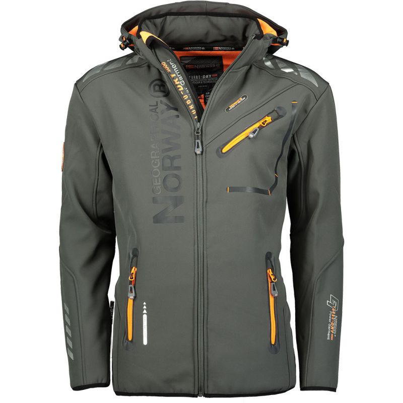Geographical Norway Softshellová bunda Royaute DB 068 M WY8027H/GN/Dark Grey / Orange 2XL