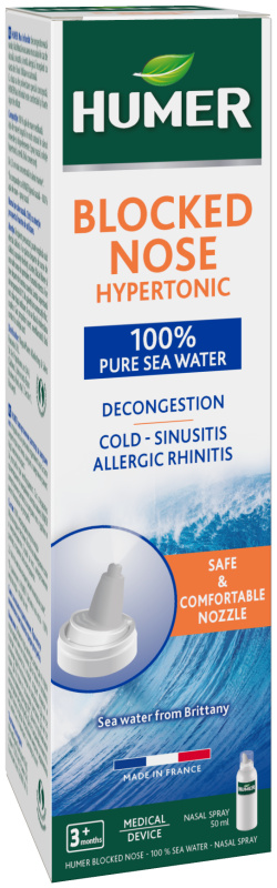 HUMER Ucpaný nos 100% mořská voda hypertonic.50ml