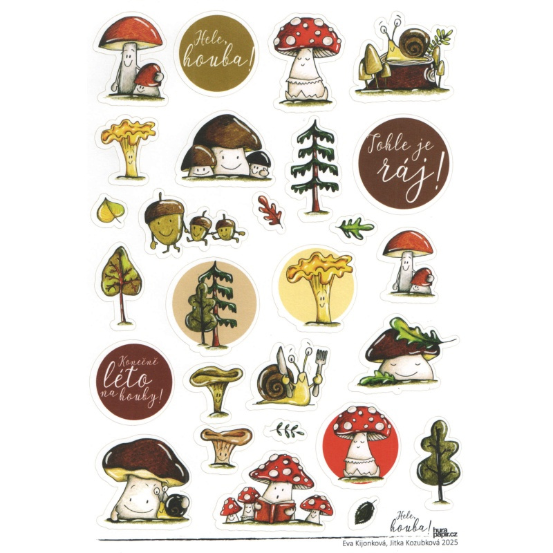 Samolepky A5 - Hele houba!