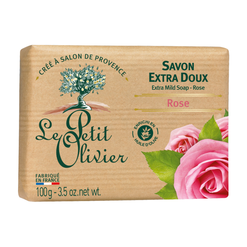 Le Petit Olivier Extra jemné mýdlo Růže 100 g