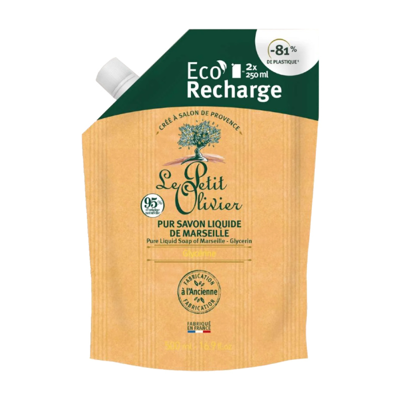 Le Petit Olivier Tekuté mýdlo Natural náhradní náplň 500 ml