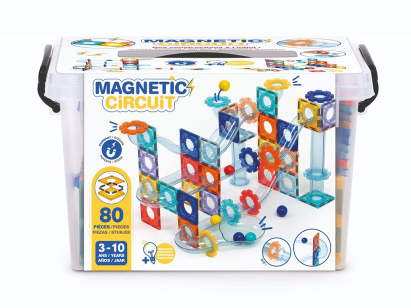 Ludi Magnetická stavebnice kuličková dráha 80 ks