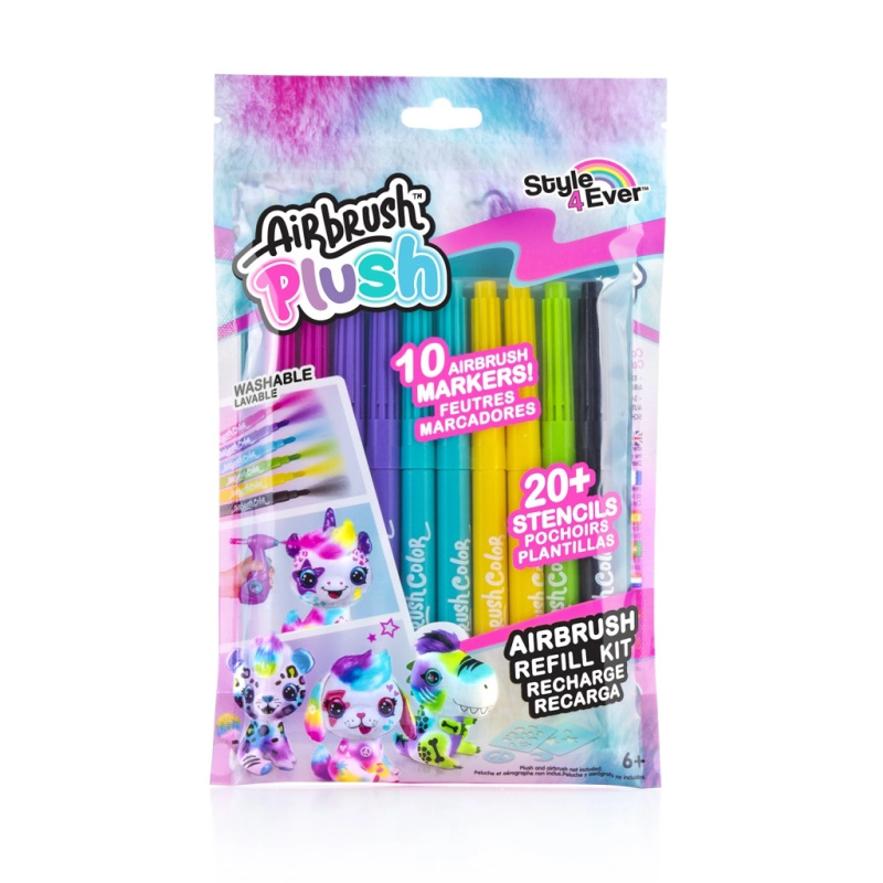 EP Line Airbrush náhradní náplň do rozprašovací pistole set 5 barev + šablony ofg239