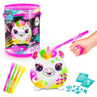 Airbrush kreativní sada Neon se squish plyšáky