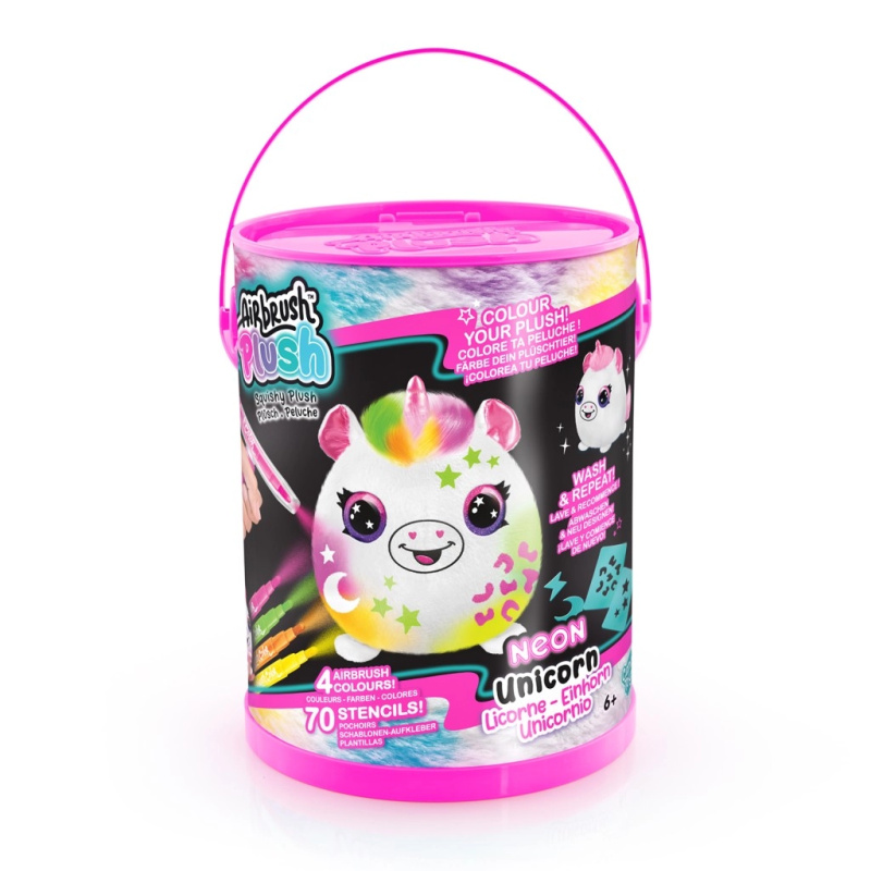 Airbrush kreativní sada Neon se squish plyšáky