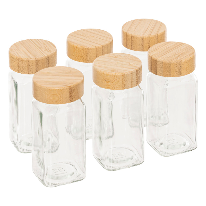 5five Simply Smart Sada nádob na koření FORMO, 6 x 120 ml transparentní