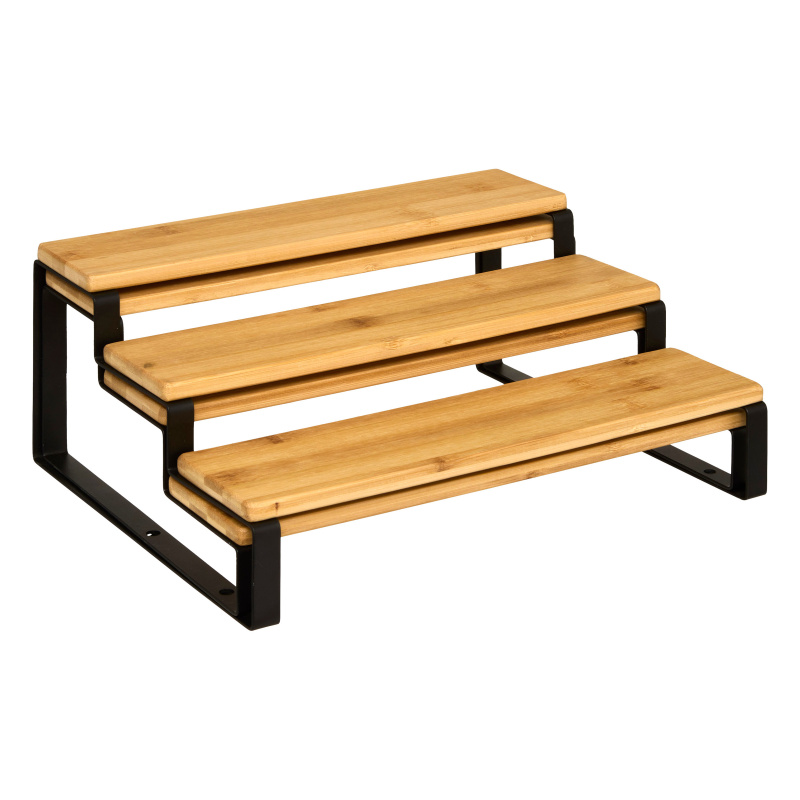 5five Simply Smart Polička na kuchyňskou desku 2v1 ORDERA, délka od 32 do 64 cm, černá černá
