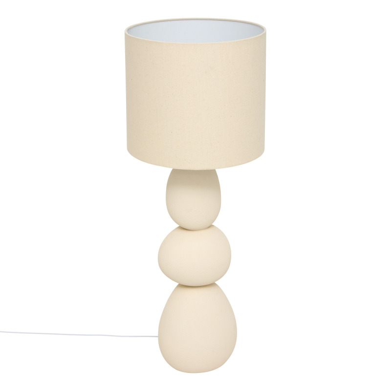 Atmosphera Keramická stojací lampa ALITHA, Ø 38 × 100 cm, béžová béžová