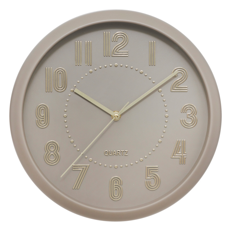 Atmosphera Nástěnné hodiny ALIZEE, Ø 30 cm, taupe béžová
