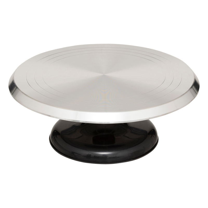 Secret de Gourmet Kovový profi podnos na zdobení dortu EASY, Ø 31 cm stříbrný