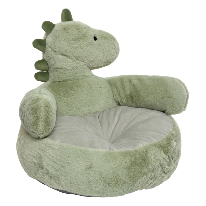 Atmosphera for kids Dětské plyšové křeslo DINO, 48 x 45 x 42 cm - zelený zelený