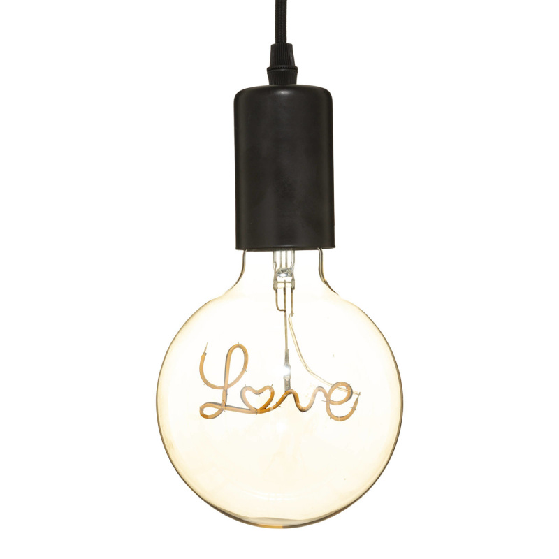 Atmosphera Designová žárovka LOVE, LED, G125 béžová