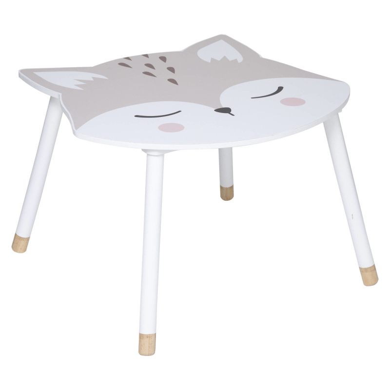 Atmosphera for kids Dětský stůl LIŠKA, s borovicovými nohami, 43 cm vícebarevná