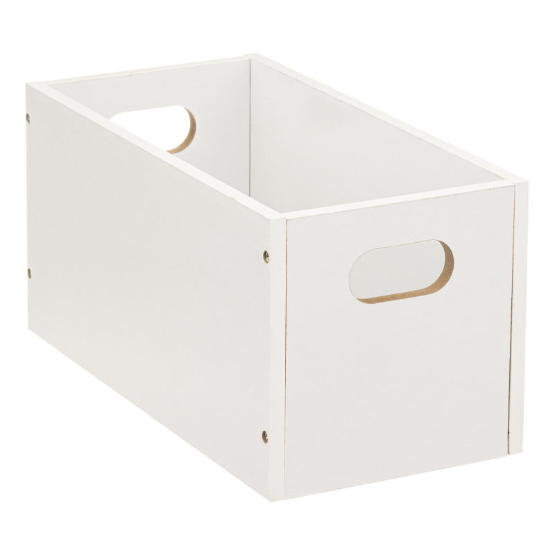 5five Simply Smart Úložná krabice STORAGE s úchyty, 30 × 14,9 × 14,9 cm bílý