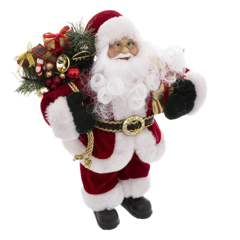 Atmosphera Polyesterová figurka Santy, 30 cm vícebarevná